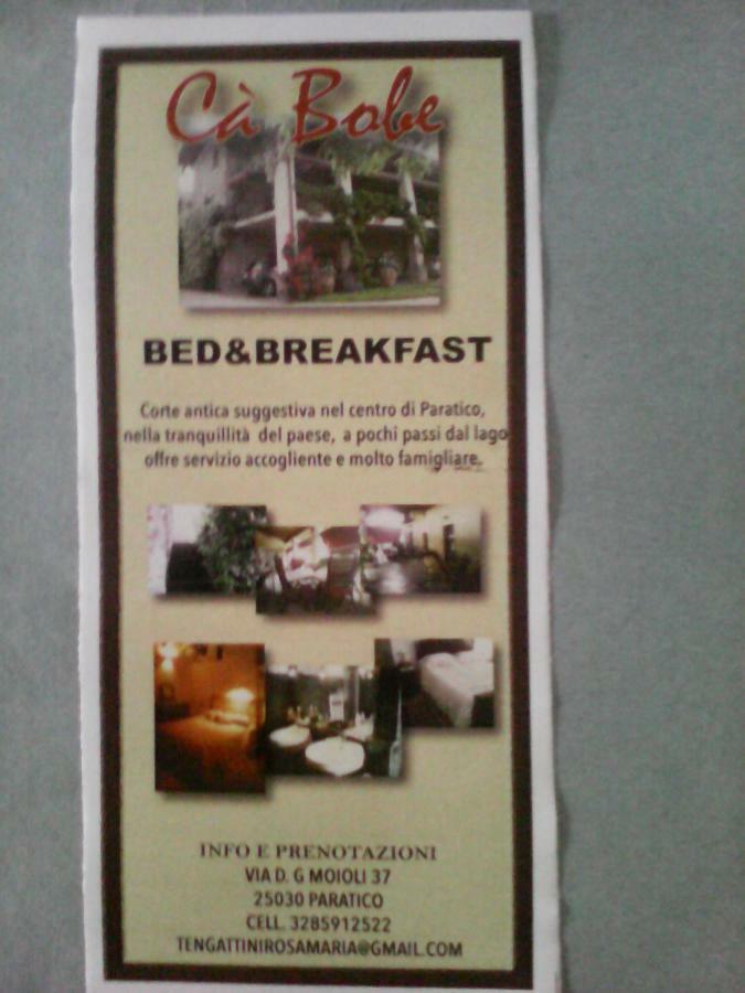Bed and Breakfast Ca Bobe Paratico Exterior foto